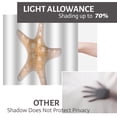 thumbnail image 6 of LALILO Kitchen Curtain Valance Light Brown Starfish Rod Pocket Window Curtain 52"x 18" Set of 2, 6 of 6