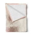thumbnail image 2 of Peach Soft Flannel Fleece Throw Blanket, Abstract Square Shapes with Stars Pattern Warm Color Scheme Modern Artwork Print, Cozy Plush for Indoor and Outdoor Use, 60" x 80", Coral Umber, by Ambesonne, 2 of 5