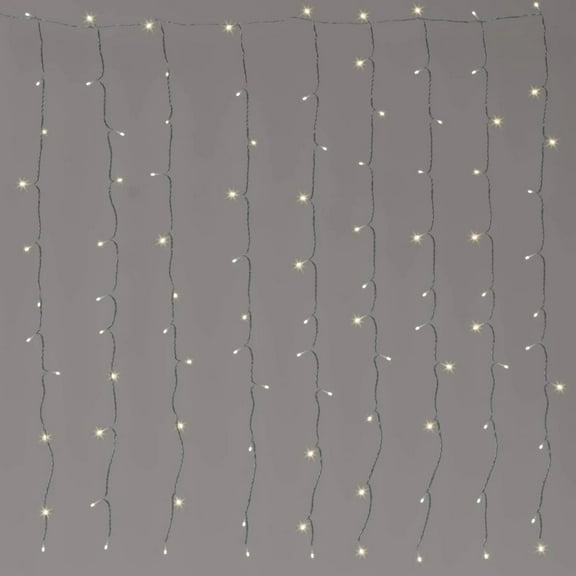 100ltr LED Plug-in Curtain String Lights with Clip