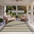 thumbnail image 4 of Safavieh Courtyard Caroline Striped Indoor/Outdoor Area Rug, Beige/Dark Green, 9' x 12', 4 of 16