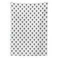 thumbnail image 3 of Ambesonne Fleur De Lis Tablecloth Rectangular Table Cover, Abstract Lily Dots, 60"x90", Black White, 3 of 4