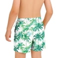 thumbnail image 7 of Makaor Kids Boys Girls Beach Shorts with Pockets Drawstring Mid Waist Straight Leg Short Elastic Waist Palm Frond Baggy Hawaiian Beach Outfits Multicolor 7-8T, 7 of 7