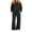Black, variant on yillto Women Tracksuit Set Sweatshirt Crew Neck Pockets and Casual Jogger Sweatpants 2 Piece Sweatsuit