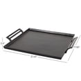 thumbnail image 3 of DecMode 21" x 18" Black Aluminum Metal Square Tray with Handles, 1-Piece, 3 of 9