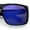 Shiny Black - Blue Mirror, variant on Mens Kush Polarized Mirrored Classic Sport Horn Rim Plastic Rectangle Sunglasses Matte Black - Gold Mirror