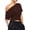 Coffee #59, variant on Womens Cinched Waist Off The Shoulder Crop Tops Dolman Sleeve Bottom Tee Shirts Casual Loose Summer Blouses 2026 Black 2XL