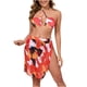 thumbnail image 1 of Conjunto de Bikini de Cintura Alta para las Mujeres Color Sólido Bandaje sin Espalda Traje de Baño de Dos Piezas, Conjunto de Bikini de Corte Alto para las Mujeres con Sujetadores Acolchados Extraíbl, 1 of 9