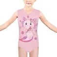 thumbnail image 2 of Maillot de Bain une Pièce pour Filles 3-14 Col en V Maillot Sans Manches, 2 of 5