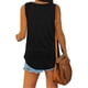 thumbnail image 4 of Camiseta sin mangas de verano con cuello en V para mujer, 4 of 6