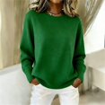 thumbnail image 4 of Harpily Women's Sweaters Solid color Crew Neck Long Sleeve Shirts Knit Casual Trendy Fall Outfits for Women Fashion Clothing, 4 of 4