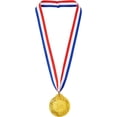 thumbnail image 4 of Medallas de Metal Dorado para Ganador, Juego de 6 Medallas Olímpicas de Primer Premio para Deportes, Competiciones y Fiestas, Diámetro de 6,4 cm con Cinta de 81 cm. Sincero Electrónica, 4 of 5