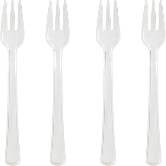Clear Mini Appetizer Forks, 24 pk