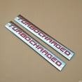 thumbnail image 2 of 2x Metal Silver With Red TURBOCHARGED Auto Badge Sport Emblem Sticker Decals, 2 of 8