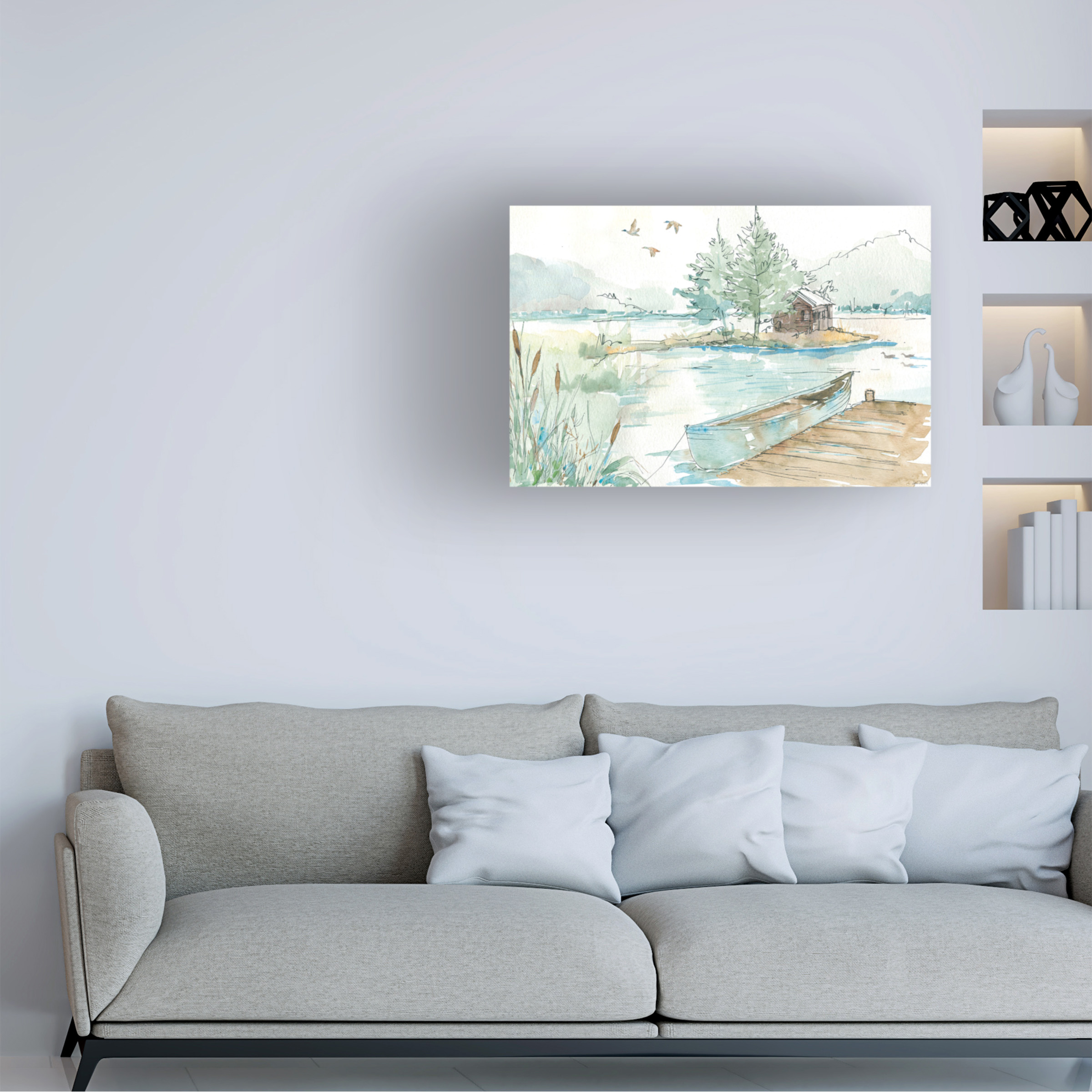 Anne Tavoletti 'Lakehouse II' Canvas Art