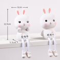 thumbnail image 2 of Coofit 2PCS Resin Ornament Creative Lovely Long Leg Tabletop Ornament Desk Decoration, 2 of 6