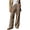 A-Khaki, variant on Trousers for Women High Rise Flared Wide Leg Slacks with Front Crease, Versatile Business Casual Pants