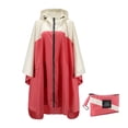 thumbnail image 1 of keepw Imperméable Respirant en Polyester pour Femmes et Hommes, Randonnée, Voyage, Pliable, Rose Blanc, 1 of 6