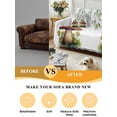 thumbnail image 5 of Mushroom Frogs Couch Cover Sofa Covers 3 Cushion Sectional Couch, Spring Floral Summer Eucalyptus Leaves Washable Sofa Covers Slipcover Sectional Sofa Cover, Furniture Protector 71"x150", 5 of 9