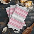 thumbnail image 6 of Pink Gray Stripes 1 Pack Kitchen Towel, Water Absorbent Dish Towel, Chic Modern Abstract Vertical Lines Decorative Hand Towels - Quick Drying Cloth for Cooking Baking, 18x28 Inch, 6 of 8