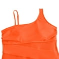 thumbnail image 5 of Miluxas Swimsuits for Women 2024 Clearance Women's One Piece Bathing Suits One Shoulder Swimsuits Slimming Mesh Swimwear Orange 6(M), 5 of 6
