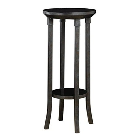 Round Minimalist Iron Pedestal Table Plant Stand Tall Black Round Minimalist Iron Pedestal Table Plant Stand Tall Black Transitional