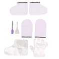thumbnail image 1 of Juego de Calcetines y Guantes de Spa BuyWeekMX Guantes de Baño de Cera Blanca, 1 of 9