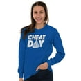 thumbnail image 4 of Cheat Day Pizza Fitness Food Craving Long Sleeve TShirt Men Women Brisco Brands L, 4 of 6