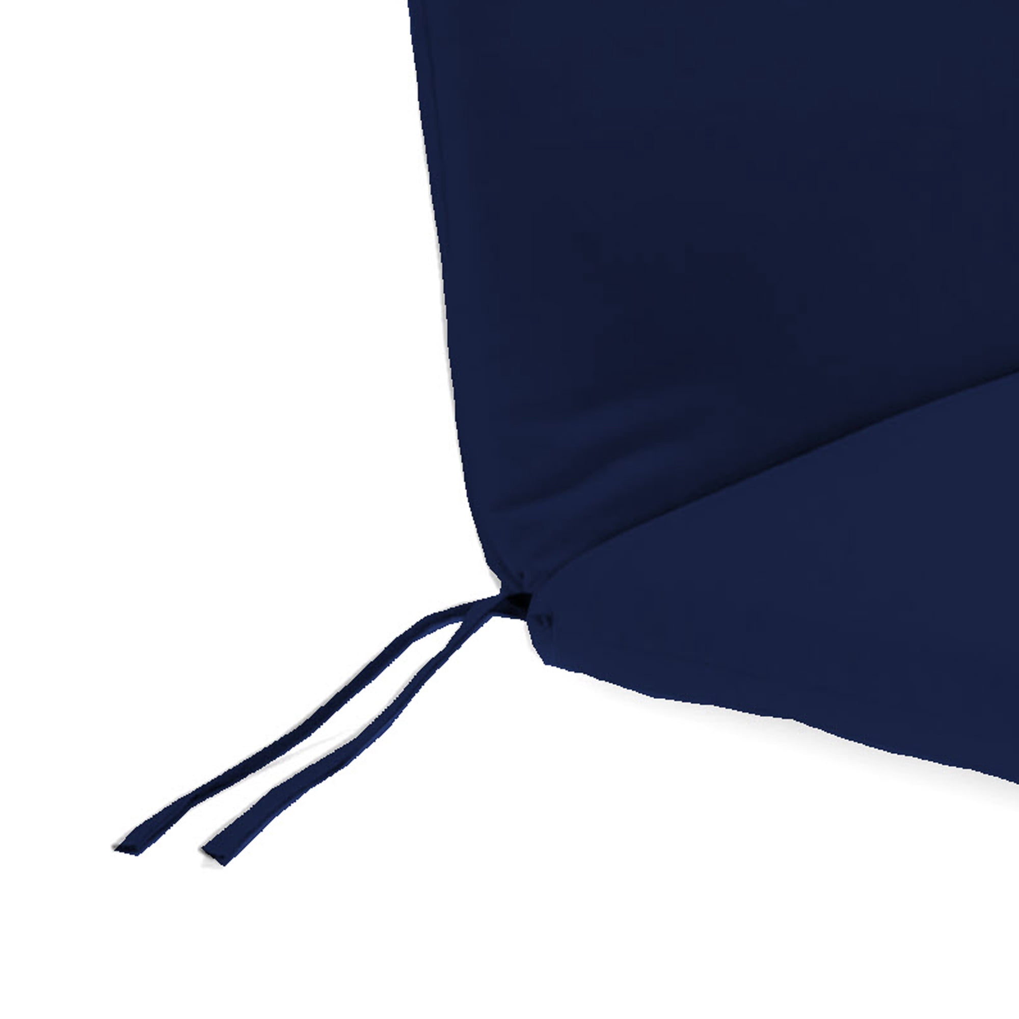 Jordan Manufacturing 74" x 22" Canvas Navy Solid Rectangular Outdoor Chaise Lounge Cushion with Ties