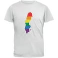 thumbnail image 1 of Suède LGBT Gay Pride Arc-en-Ciel Blanc T-Shirt pour Adulte, 1 of 1