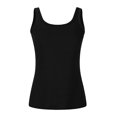 thumbnail image 5 of Womens Tank Tops Built-in Bra Padded Camisole Basic Workout Yoga Workout Top Undershirt Black M, 5 of 6