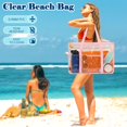 thumbnail image 2 of Bolsa Transparente para Playa Fammart para Mujer Impermeable con Cierre, 2 of 8