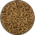 thumbnail image 2 of Safavieh Courtyard Kevin Floral Indoor/Outdoor Area Rug, Brown/Natural, 5'3" x 5'3" Round, 2 of 9