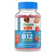 Lifeable Sugar Free B12 for Kids, 1000 mcg, 90 Gummies