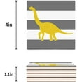 thumbnail image 3 of FMSHPON Gray and White Stripes Dinosaur Set of 8 Coaster for Drinks, Absorbent Ceramic Stone Coasters Cup Mat with Cork Base for Home Kitchen Room Coffee Table Bar Decor, 3 of 4