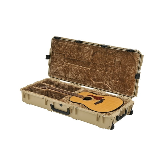 SKB 3I-4217-18-T INJECTION MOLDED ACOUSTIC GUITAR CASE W/ TSA & WHEELS TAN NEW