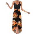 thumbnail image 1 of Vestido HUOGUO Fashion para mujer, cuello en O, estampado casual, sin mangas, 1 of 5