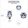 thumbnail image 4 of Owl Necklace 926 Sterling Silver Owl Filigree Moonstone Pendant Necklace Cute Animal Jewelry For Women, 4 of 6