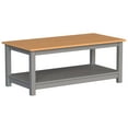 thumbnail image 3 of From the Tree Furniture Coffee Table with Storage Shelf, Gray/Pine – Living Room, 3 of 8
