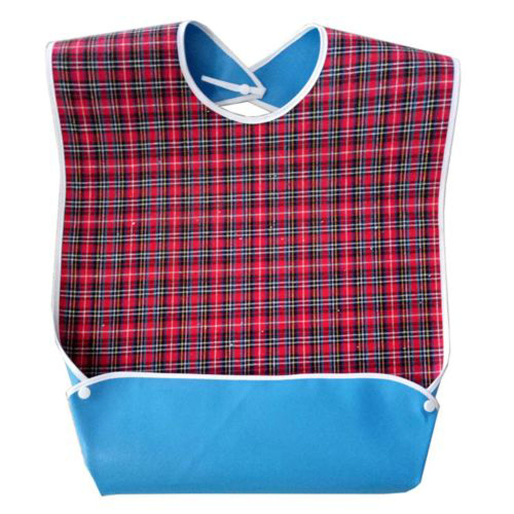 Waterproof Bib Adult Mealtime Cloth Protector Detachable Disability Aid
