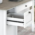 thumbnail image 3 of Atlin Designs 54" Farmhouse Engineered Wood Computer Desk with Drawers in White, 3 of 8