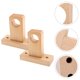thumbnail image 2 of GOOHOCHY 2 soportes de madera para barra de cortina de pared, soporte para toallero, 2 of 8