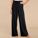 thumbnail image 4 of Pantalones Largos De Mujer Pantalones de algodón y lino ajustables con nudo de corbata sueltos para vacaciones (negro XXL) Ygjytge para Mujer Negro T XXL, 4 of 5