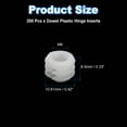 thumbnail image 2 of Uxcell 200Pack 0.42"x0.33" Hinge Dowels, Plastic Dowel Insert with Threaded for Cabinet Door Hinges Furniture Connections, White, 2 of 6