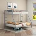 thumbnail image 2 of Carson Metal Twin Over Full Bunk Bed Glossy Silver, 2 of 9