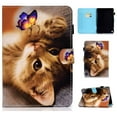 thumbnail image 3 of Fire HD 8 2020 Case, HD 8 Plus Case 2020, Allytech Folio Stand Smart Book Cover Soft TPU Back Slim PU Leather Protective Case with Card Slots for All-New Amazon Fire HD 8" 2020, Butterfly Cat, 3 of 13