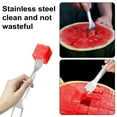 thumbnail image 2 of ievspot 3 Pcs Stainless Steel Fruit Fork Cutter 2-In-1 Watermelon Slicer Tool with Dual Head Fork Home Party Camping Kitchen Gadget, 2 of 8