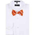 thumbnail image 2 of Mens Orange Silk Self Tie Bow Tie, 2 of 3