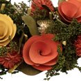thumbnail image 6 of Northlight 12.5" Unlit Peach/Yellow Flowers with Moss and Twig Artificial Floral Spring Wreath, 6 of 9