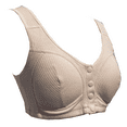 thumbnail image 3 of BIMEI Mastectomy Bra Front Snap Closure with Pocket Adjustable Soft Daily Plus Bras for Women,Beige,52, 3 of 5