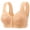 Rose Gold, variant on Womens Wireless Bras Soft Breathable Full Front Snap Wireless Comfort Mature Bralette Sports Bras for Women Black 3XL
